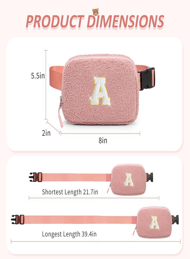 cotmcor Birthday Gifts for 4 5 6 7 8 9 10 11 12 13 Year Old Girls Initial Fanny Pack Crossbody Bag Belt Bag Purse, Gifts for Teen Girls Kids Pink A - Image 4
